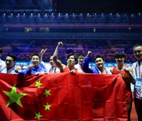 体育娱乐-体操世锦赛中国队3金收官 张博恒邹敬园表现亮眼